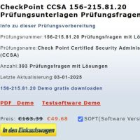 Cover - CheckPoint zertifizierung 156-215.81.20 Prüfungsfragen deutsch