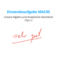 Cover - Einsendeaufgabe MAC05: Note 1,0 + Korrektur vom Tutor