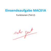 Cover - Einsendeaufgabe MAC01A: Note 1,3 + Korrektur vom Tutor