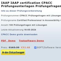 Cover - IAAP Exam CPACC Prüfungsfragen deutsch