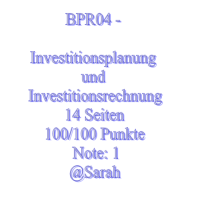 Cover - BPR04 - Investitionsplanung und -rechnung