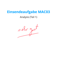 Cover - Einsendeaufgabe MAC03: Note 1,0 + Korrektur vom Tutor