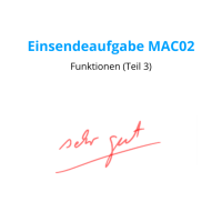 Cover - Einsendeaufgabe MAC02: Note 1,0 + Korrektur vom Tutor